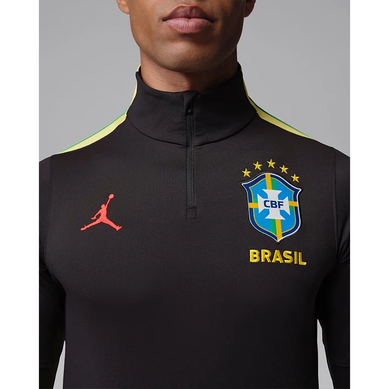 Nike FIFA World Cup 2026 Brazil Strike Jordan Dri-FIT Football Knit Drill Top - Image 4