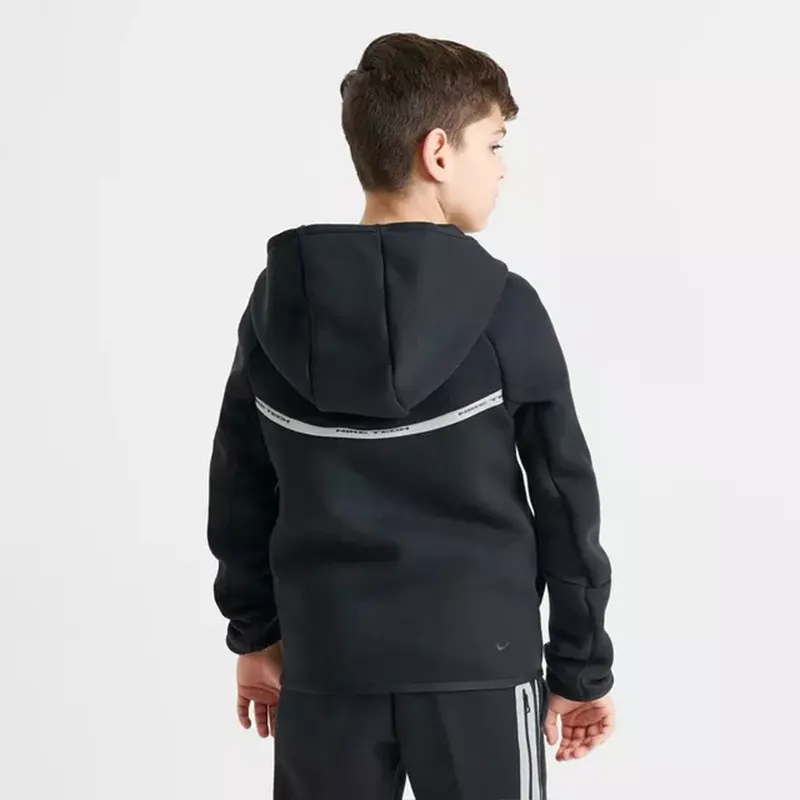 Nike Kids Big Sportswear Tech Fleece Reflective Full Zip Hoodie - Image 3
