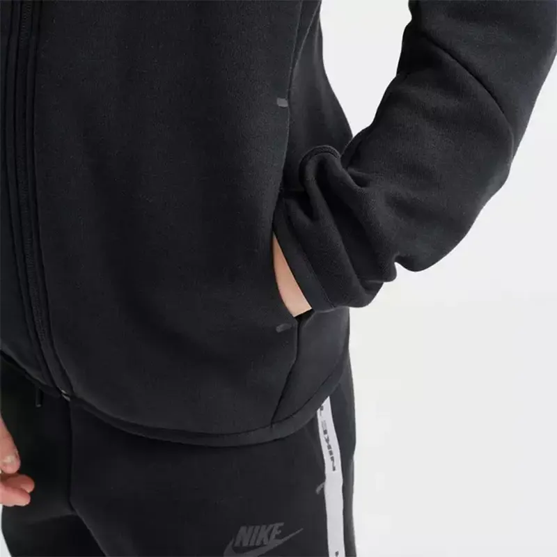 Nike Kids Big Sportswear Tech Fleece Reflective Full Zip Hoodie - Image 5