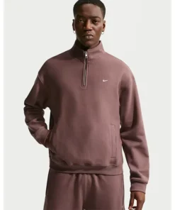 Nike Solo Swoosh Mens Fleece Quarter Zip Top