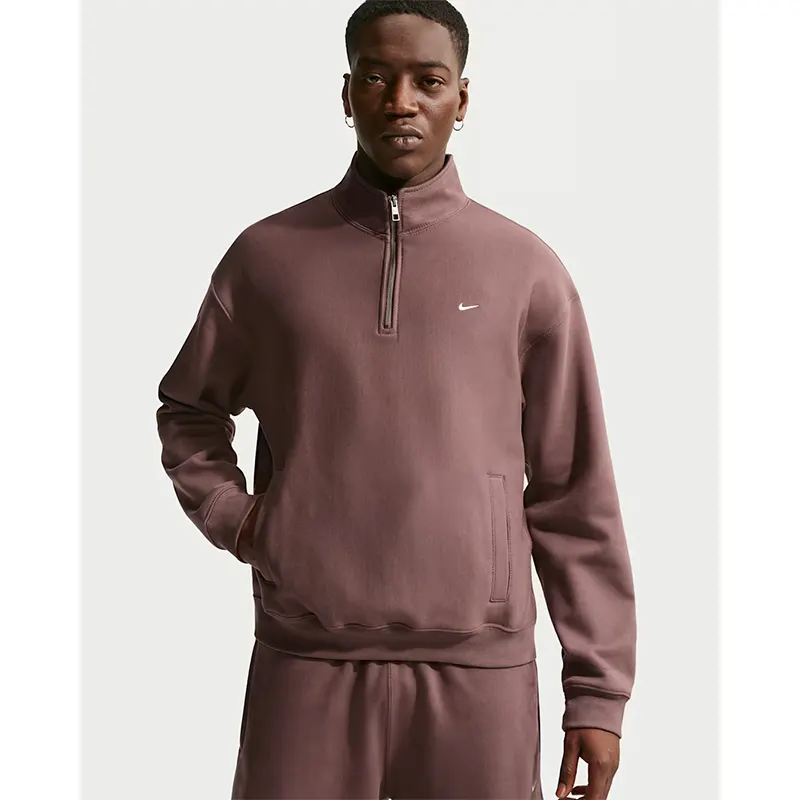 Nike Solo Swoosh Mens Fleece Quarter Zip Top