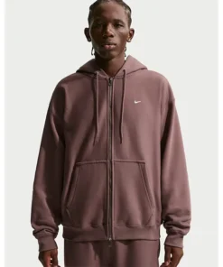 Nike Solo Swoosh Mens Full-Zip Fleece Hoodie