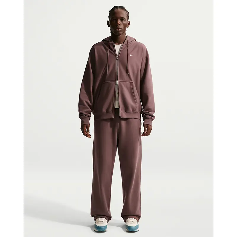 Nike Solo Swoosh Mens Full-Zip Fleece Hoodie - Image 2