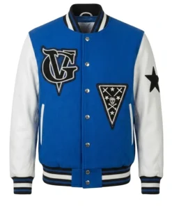 Nipsey Hussle Blue and White Letterman Jacket