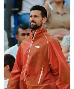 Novak Djokovic Lacoste Orange Track Jacket
