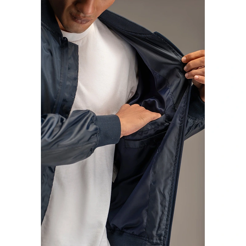 Nylon Bomber Jacket - Image 3
