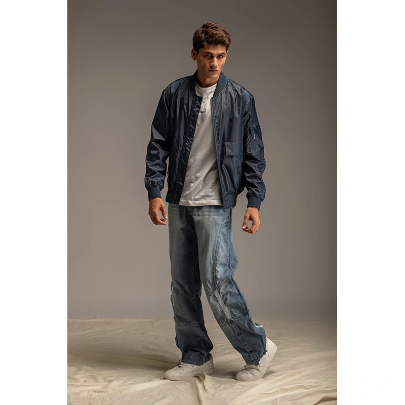 Nylon Bomber Jacket - Image 2