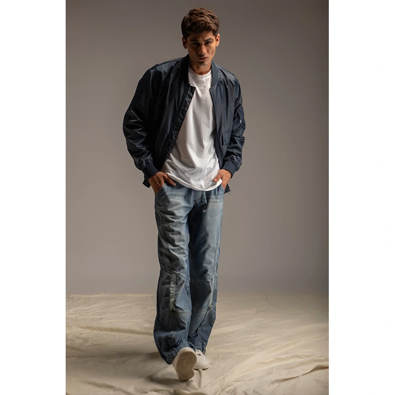 Nylon Bomber Jacket - Image 5