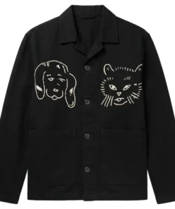 Off Campus S01 Miles Gutierrez-Riley Cat & Dog Graphic Jacket