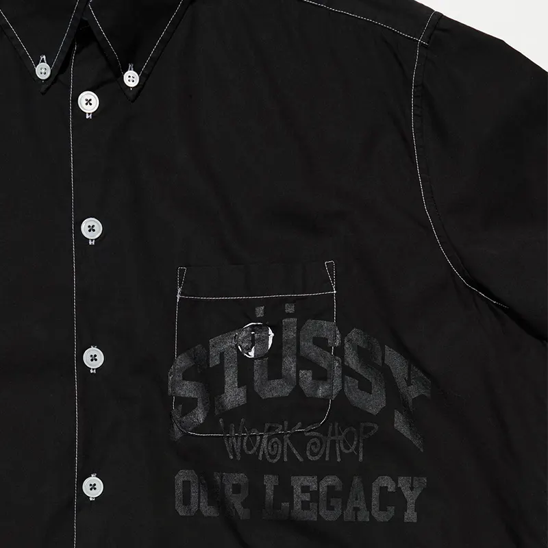 Our Legacy x Stussy Borrowed BD Short Sleeve Shirt - Image 3