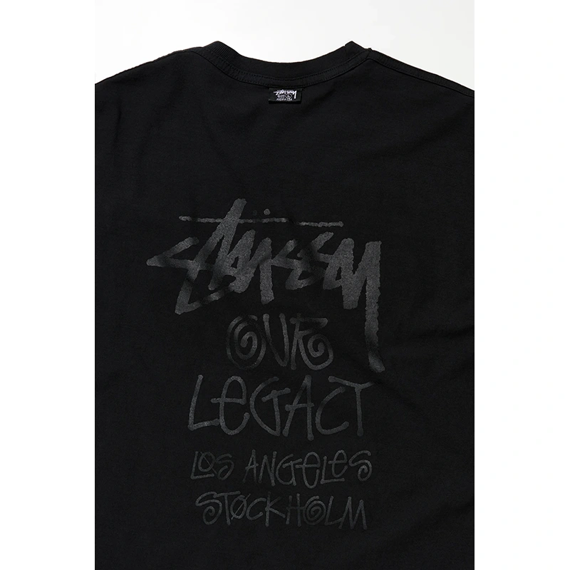 Our Legacy x Stussy OL Badge Pig. Dyed Tee - Image 4