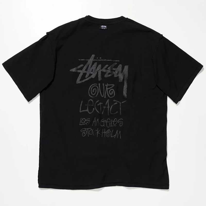 Our Legacy x Stussy OL Badge Pig. Dyed Tee - Image 2