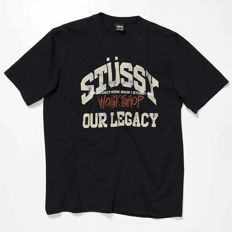Our Legacy x Stussy OL Collegiate Pig. Dyed Tee