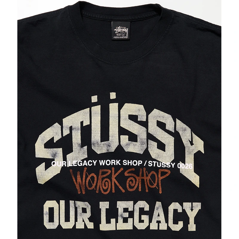 Our Legacy x Stussy OL Collegiate Pig. Dyed Tee - Image 3
