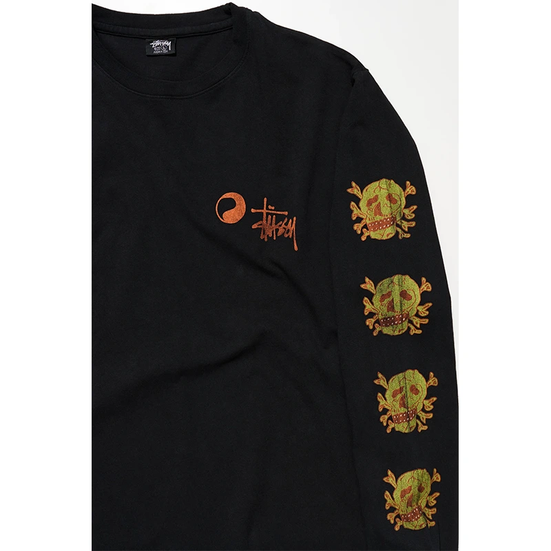 Our Legacy x Stussy OL Skull Pig. Dyed LS Tee - Image 3