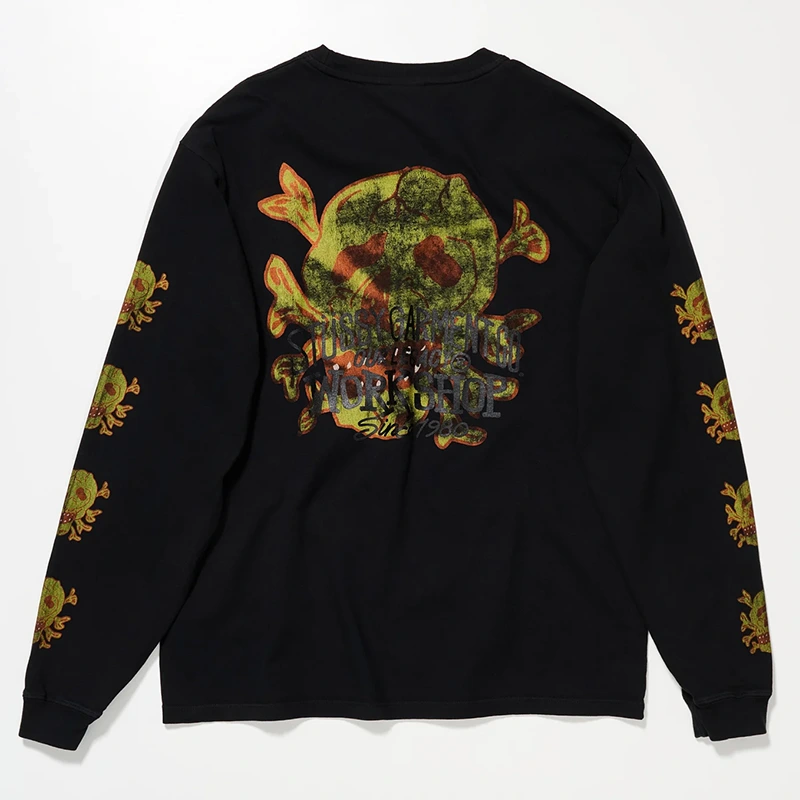 Our Legacy x Stussy OL Skull Pig. Dyed LS Tee - Image 2