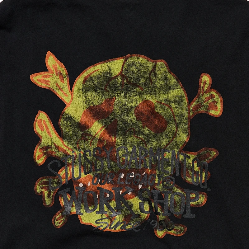 Our Legacy x Stussy OL Skull Pig. Dyed LS Tee - Image 4