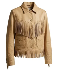 PFW 2026 Maggie Rogers Fringe Leather Jacket
