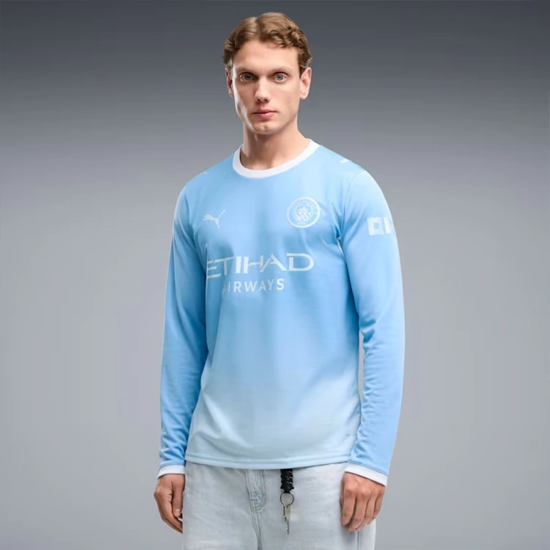 PUMA Manchester City Home Long Sleeve Jersey - Image 3