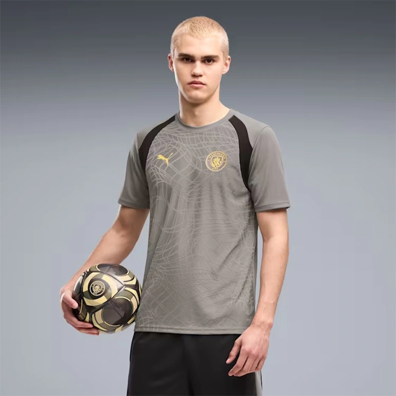 PUMA Manchester City Slim Soccer Cast Iron Training Jersey - Image 3