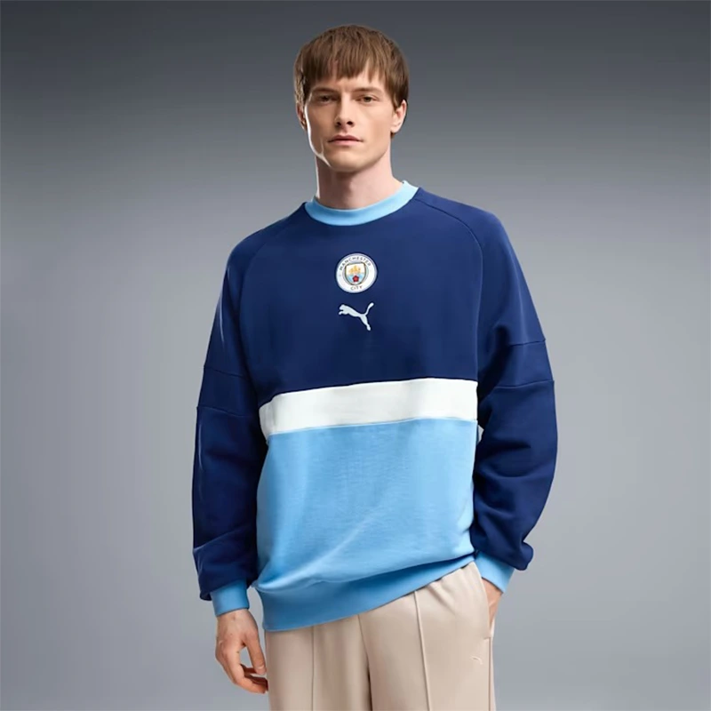 PUMA Manchester City ftblCulture Relaxed Crew Sweatshirt - Image 3