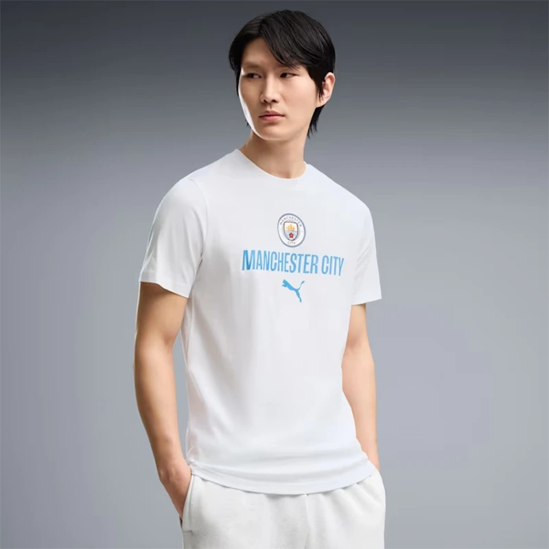 PUMA Manchester City ftblCulture White Tee - Image 3