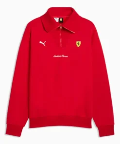 PUMA Scuderia Ferrari Half-Zip Fleece Crew Sweatshirt