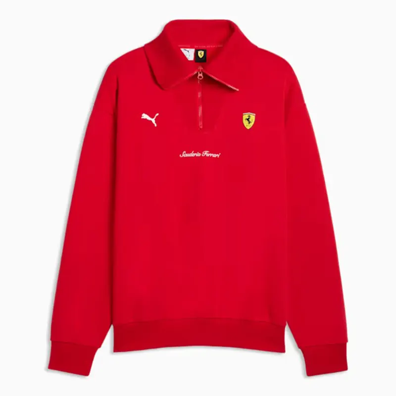 PUMA Scuderia Ferrari Half-Zip Fleece Crew Sweatshirt
