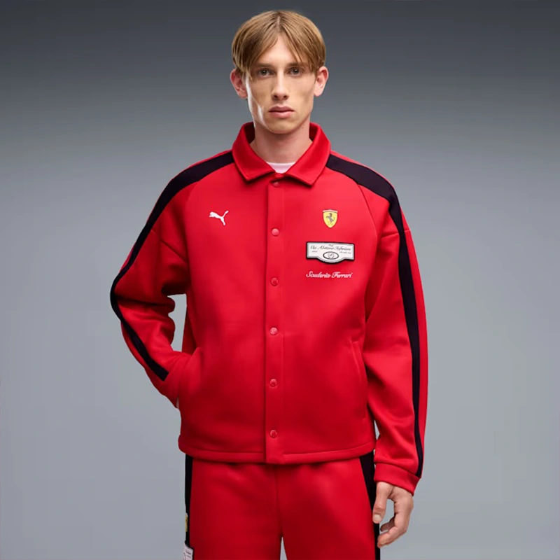 PUMA Scuderia Ferrari Rosso Corsa T7 Track Jacket - Image 3