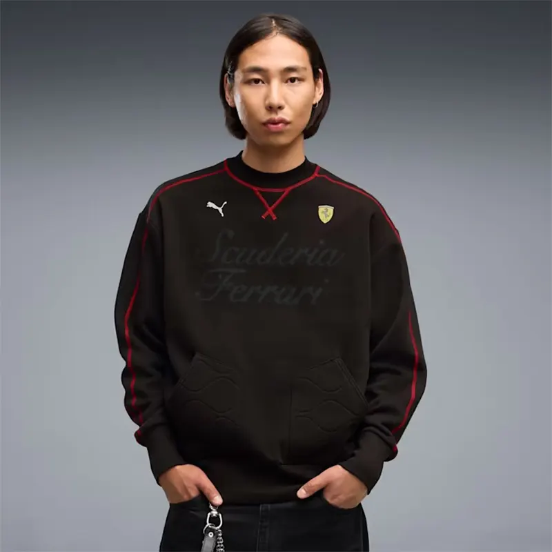 PUMA Scuderia Ferrari T7 Premium Crew Sweatshirt - Image 3