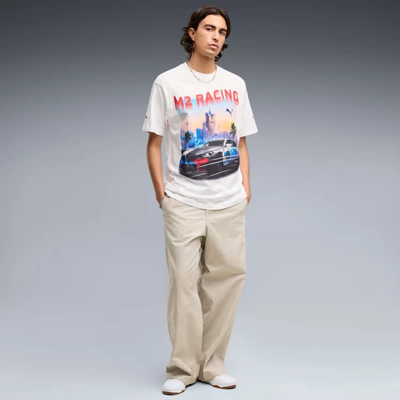 PUMA x BMW M Motorsport Graphic White Tee - Image 5