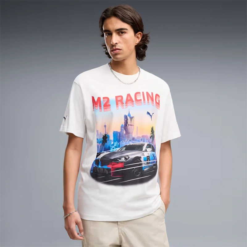 PUMA x BMW M Motorsport Graphic White Tee - Image 3