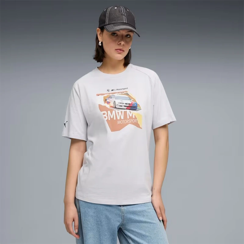 PUMA x BMW M Motorsport Sportswear Relaxed Silver Mist Tee - Image 3