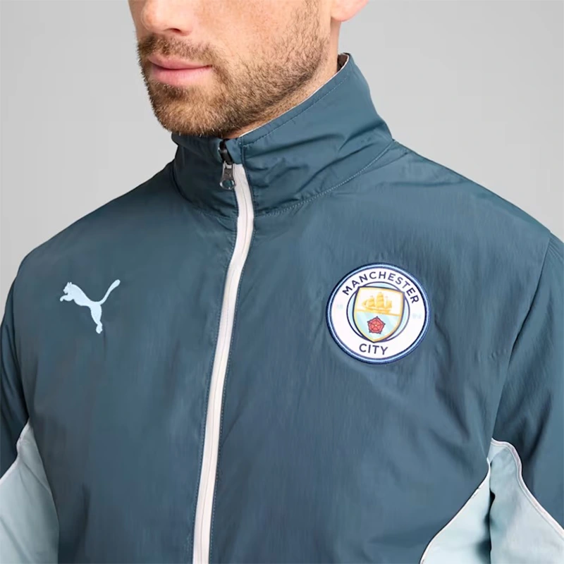 PUMA x KIDSUPER Manchester City Reversible Soccer Windbreaker - Image 3