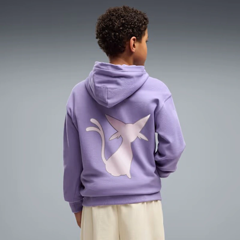 PUMA x Pokemon Espeon Big Kids Relaxed Graphic Hoodie - Image 4