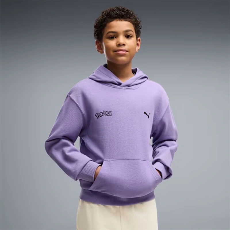 PUMA x Pokemon Espeon Big Kids Relaxed Graphic Hoodie - Image 3