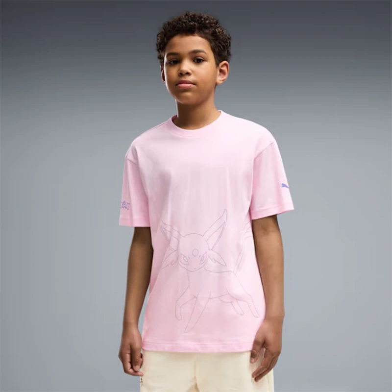 PUMA x Pokemon Espeon Big Kids Relaxed Graphic Tee - Image 3