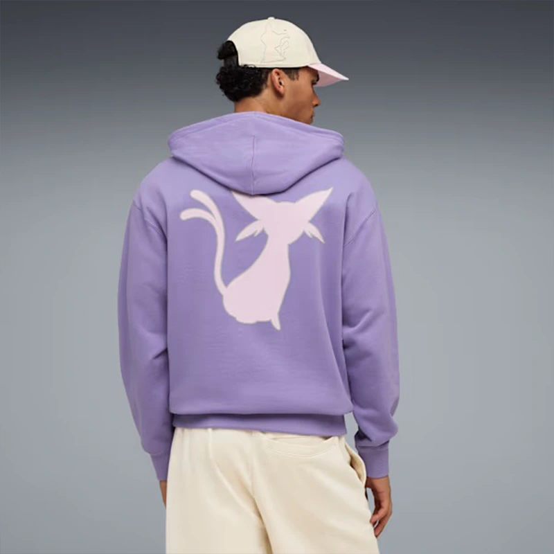 PUMA x Pokemon Espeon Mens Relaxed Graphic Hoodie - Image 4