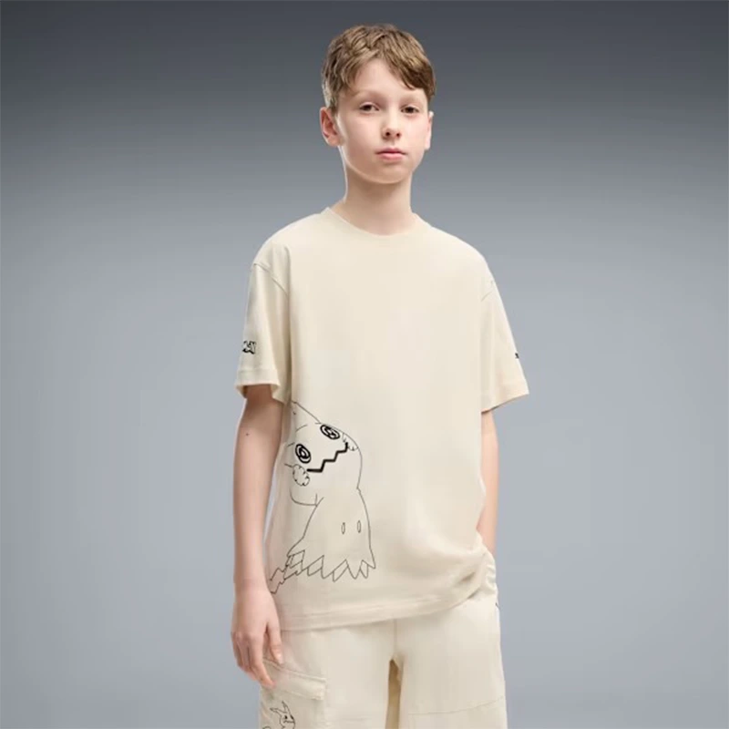 PUMA x Pokemon Mimikyu Big Kids Relaxed Graphic Tee - Image 3