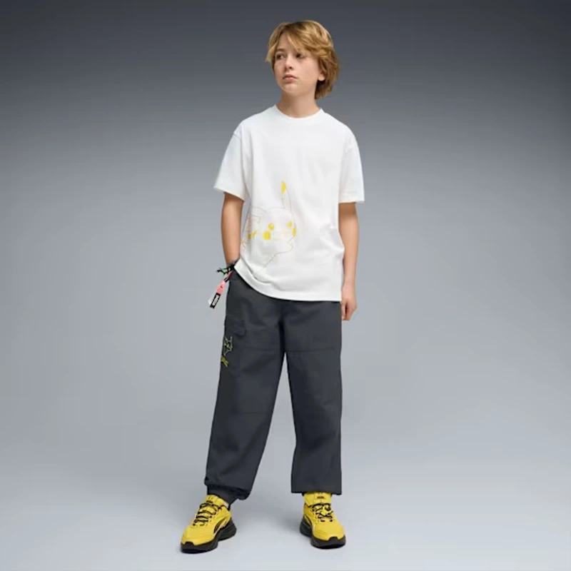 PUMA x Pokemon Pikachu Big Kids Relaxed Graphic Tee - Image 5