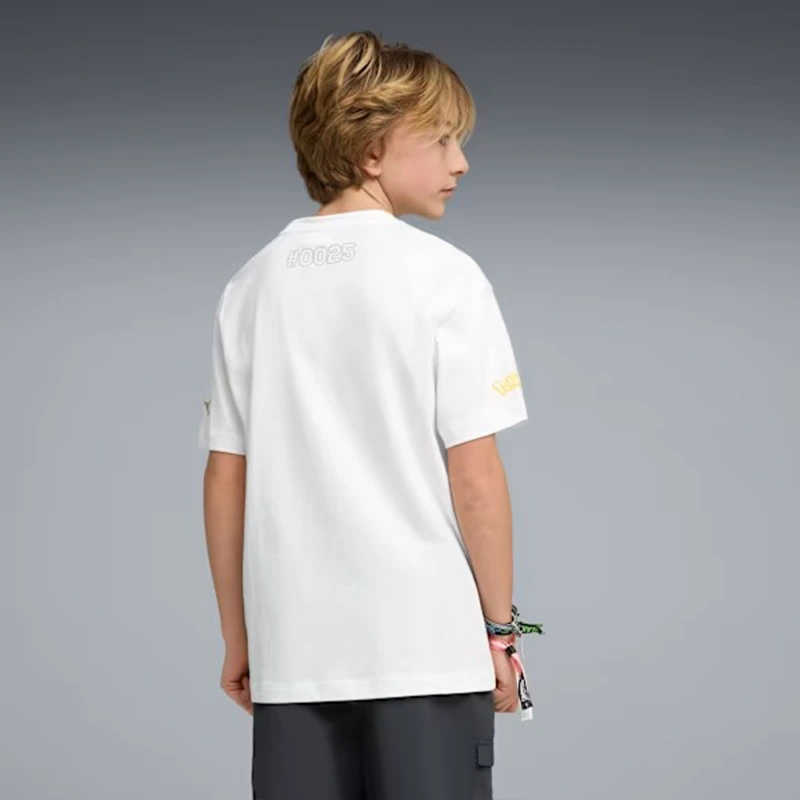 PUMA x Pokemon Pikachu Big Kids Relaxed Graphic Tee - Image 4