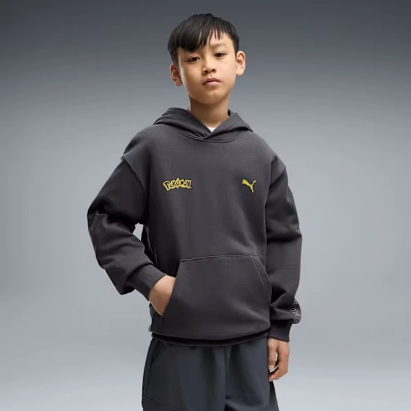 PUMA x Pokemon Umbreon Big Kids Relaxed Graphic Hoodie - Image 3
