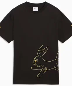 PUMA x Pokemon Umbreon Big Kids Relaxed Graphic Tee