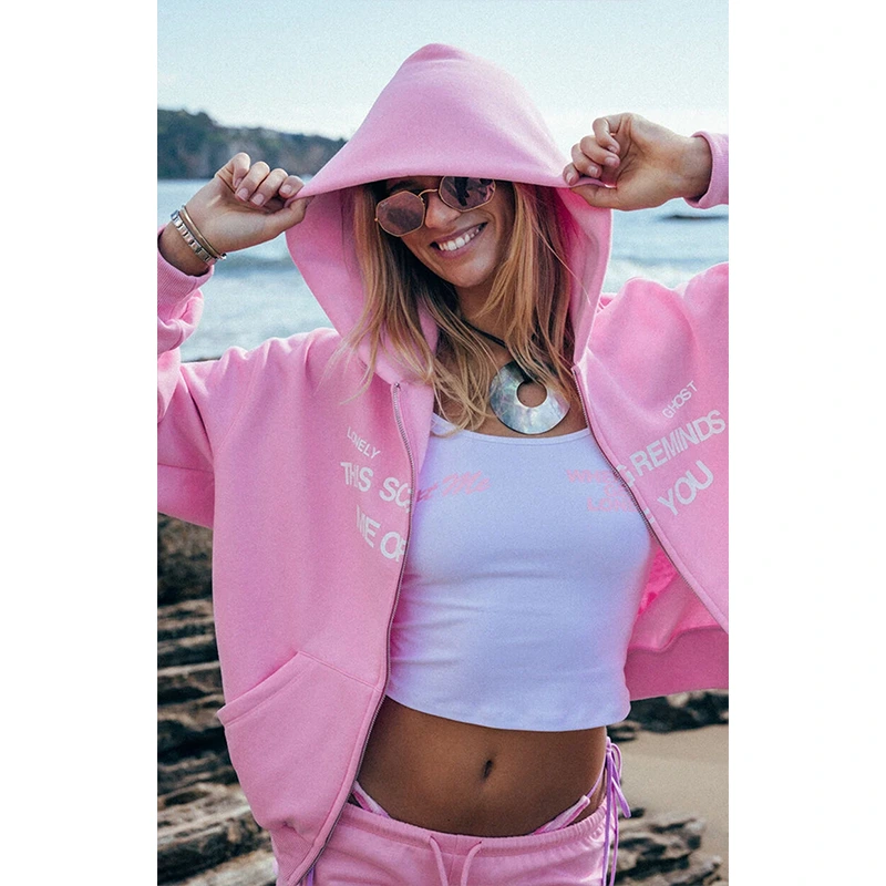 Womens This Song Reminds Me Of You Zip Up Hoodie - Image 2