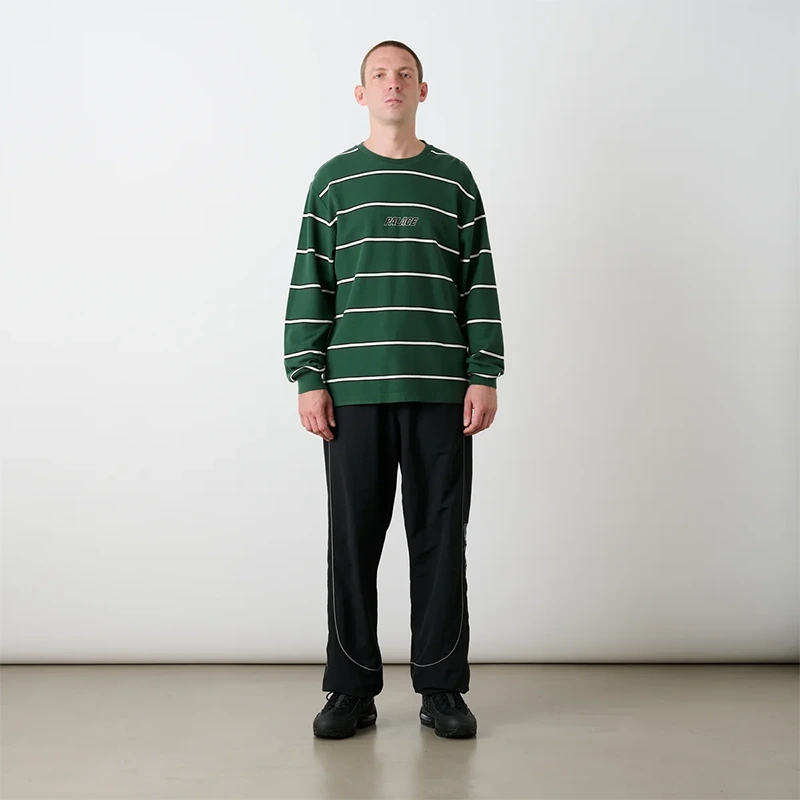 Palace Duo Stripe Green Longsleeve Sweater - Image 4