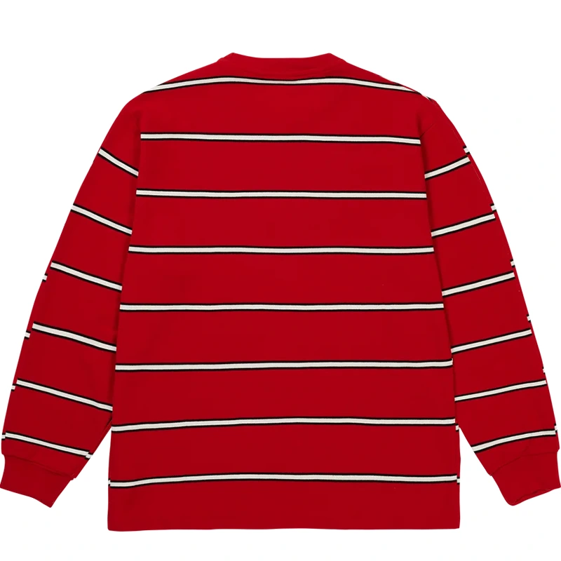 Palace Duo Stripe Red Longsleeve Sweater - Image 2