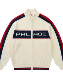 Palace Easy Funnel Knit Soft White Sweater