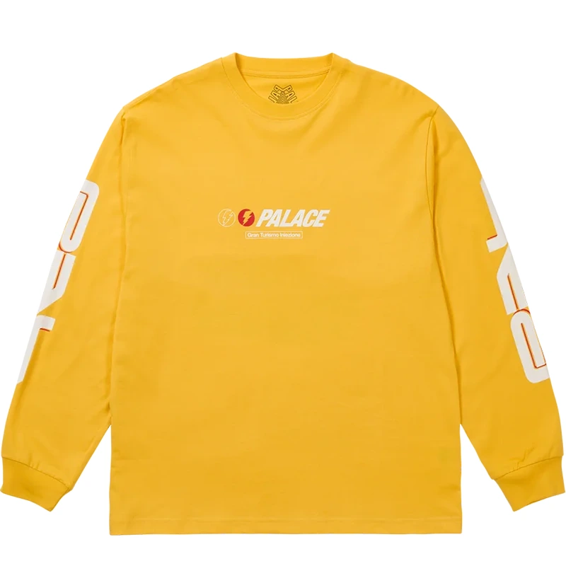 Palace Palinari Longsleeve Yellow Sweatshirt - Image 2