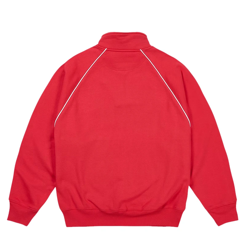 Palace Piped 1/4 Zip Red Sweater - Image 2