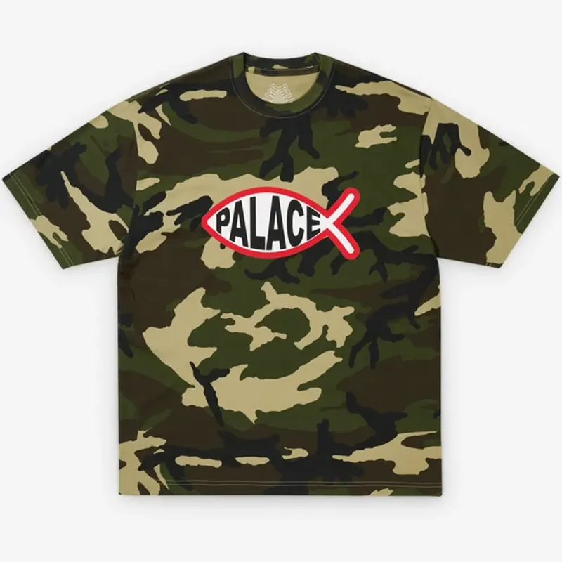 Palace Plaice Woodland Camo T-shirt